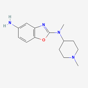 molecular formula C14H20N4O B8301770 N2-Methyl-N2-(1-methyl-piperidin-4-yl)-benzooxazole-2,5-diamine 