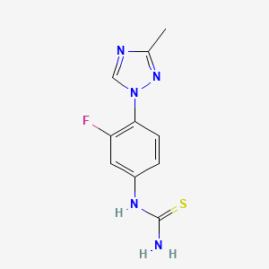 1-(3-fluoro-4-(3-methyl-1H-1,2,4-triazol-1-yl)phenyl)thiourea