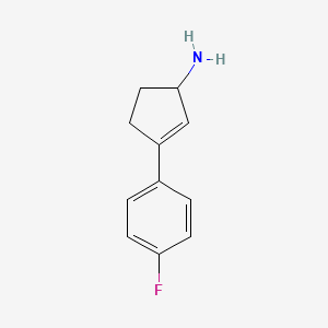 molecular formula C11H12FN B8301784 3-(4-Fluorophenyl)cyclopent-2-enamine 
