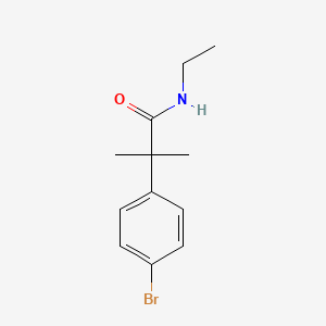 molecular formula C12H16BrNO B8301804 2-(4-Bromo-phenyl)-N-ethyl-isobutyramide 