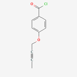 molecular formula C11H9ClO2 B8301807 4-But-2-ynyloxybenzoyl chloride 