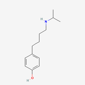 molecular formula C13H21NO B8301812 4-[4-(1-Methylethyl)aminobutyl]phenol 