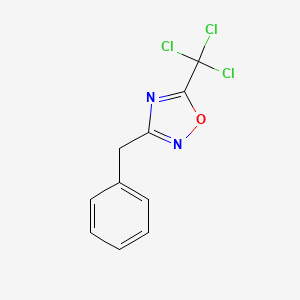 molecular formula C10H7Cl3N2O B8301816 3-(Phenylmethyl)-5-trichloromethyl-1,2,4-oxadiazole 