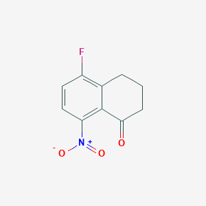 molecular formula C10H8FNO3 B8301833 5-Fluoro-8-nitro-1-tetralone CAS No. 143654-63-1