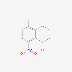 molecular formula C10H8FNO3 B8301833 5-Fluoro-8-nitro-3,4-dihydronaphthalen-1(2H)-one CAS No. 143654-63-1