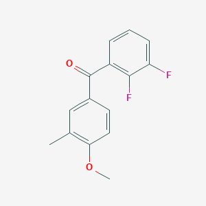 molecular formula C15H12F2O2 B8301846 (2,3-Difluorophenyl)-(4-methoxy-3-methyl-phenyl)-methanone 