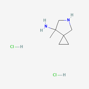 molecular formula C7H16Cl2N2 B8301875 7-Methyl-5-azaspiro[2.4]heptan-7-amine dihydrochloride 