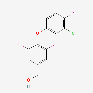 molecular formula C13H8ClF3O2 B8301880 (4-(3-Chloro-4-fluorophenoxy)-3,5-difluorophenyl)methanol 