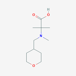 molecular formula C11H21NO3 B8301894 2-Methyl-2-[methyl-(tetrahydro-pyran-4-ylmethyl)-amino]-propionic acid 