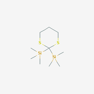 molecular formula C10H24S2Si2 B083019 Trimethyl-(2-trimethylsilyl-1,3-dithian-2-yl)silane CAS No. 13411-46-6