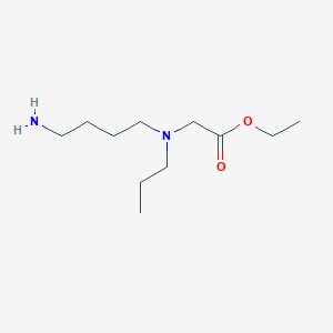 molecular formula C11H24N2O2 B8301900 Ethyl 2-[4-aminobutyl(propyl)amino]acetate 