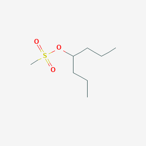 molecular formula C8H18O3S B8301909 4-Methanesulfonyloxyheptane 