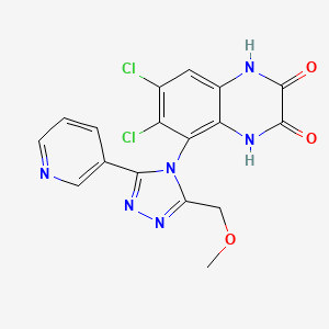6,7-Dichloro-1,4-dihydro-5-[3-(methoxymethyl)-5-(3-pyridinyl)-4H-1,2,4-triazol-4-yl]-2,3-quinoxalinedione