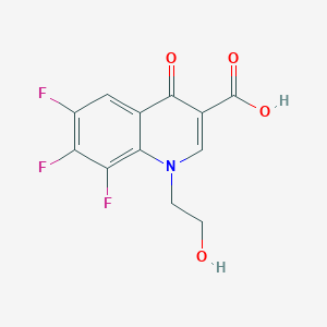 molecular formula C12H8F3NO4 B8302079 1-(2-Hydroxyethyl)-6,7,8-trifluoro-1,4-dihydro-4-oxoquinoline-3-carboxylic acid 