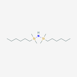 molecular formula C16H39NSi2 B8302082 1-Hexyl-N-[hexyl(dimethyl)silyl]-1,1-dimethylsilanamine CAS No. 25942-79-4