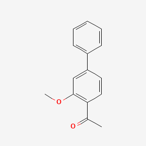 molecular formula C15H14O2 B8302107 1-(3-Methoxy-[1,1'-biphenyl]-4-yl)ethanone 
