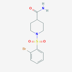 1-((2-Bromophenyl)sulfonyl)piperidine-4-carboxamide