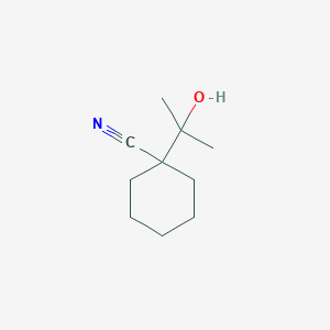 molecular formula C10H17NO B8302142 1-(1-Hydroxy-1-methyl-ethyl)-cyclohexanecarbonitrile 