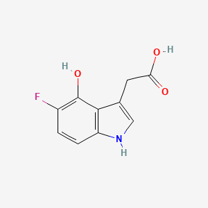 molecular formula C10H8FNO3 B8302223 2-(5-fluoro-4-hydroxy-1H-indol-3-yl)acetic acid 