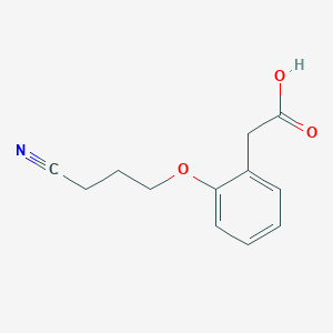 molecular formula C12H13NO3 B8302248 [2-(3-Cyano-propoxy)-phenyl]-acetic acid 