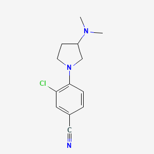 molecular formula C13H16ClN3 B8302297 3-Chloro-4-(3-dimethylamino-pyrrolidin-1-yl)-benzonitrile 