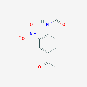 molecular formula C11H12N2O4 B8302403 N-(2-nitro-4-propanoylphenyl)acetamide 