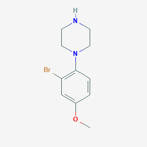 molecular formula C11H15BrN2O B8302448 1-(2-Bromo-4-methoxyphenyl)piperazine 
