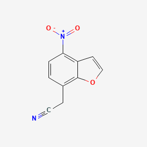 molecular formula C10H6N2O3 B8302470 (4-Nitrobenzofur-7-yl)acetonitrile 