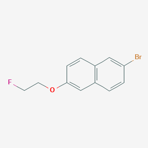 molecular formula C12H10BrFO B8302495 2-Bromo-6-(2-fluoroethoxy)naphthalene 