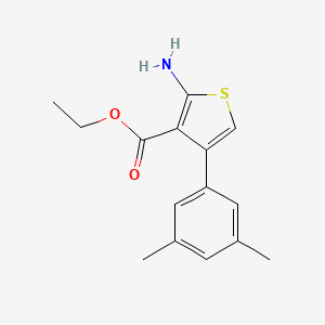 molecular formula C15H17NO2S B8302508 2-Amino-4-(3,5-dimethyl-phenyl)-thiophene-3-carboxylic acid ethyl ester 