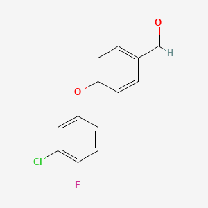 molecular formula C13H8ClFO2 B8302509 4-(3-Chloro-4-fluorophenoxy)benzaldehyde 