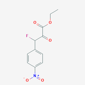Ethyl 3-(4-nitrophenyl)-3-fluoropyruvate