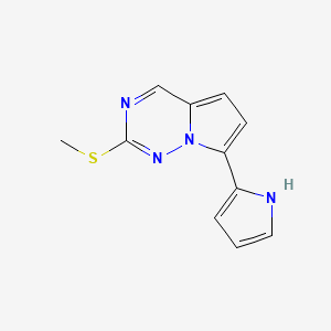 (7E)-2-(Methylsulfanyl)-7-(2H-pyrrol-2-ylidene)-1,7-dihydropyrrolo[2,1-f][1,2,4]triazine