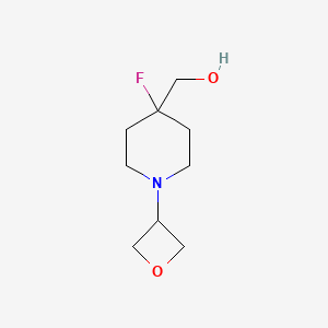 molecular formula C9H16FNO2 B8302588 (4-Fluoro-1-(oxetan-3-yl)piperidin-4-yl)methanol 