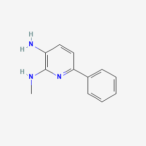 molecular formula C12H13N3 B8302608 3-Amino-2-methylamino-6-phenylpyridine 
