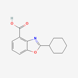 molecular formula C14H15NO3 B8302633 2-Cyclohexylbenzoxazole-4-carboxylic acid 