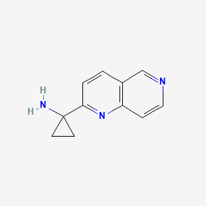 molecular formula C11H11N3 B8302640 1-(1,6-Naphthyridin-2-yl)cyclopropanamine 