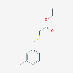 molecular formula C12H16O2S B8302659 Ethyl (3-methylbenzylthio)acetate 