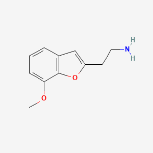 molecular formula C11H13NO2 B8302704 7-Methoxy-3-benzofuranethylamine 