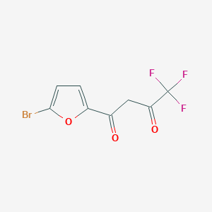 molecular formula C8H4BrF3O3 B8302706 1-(5-Bromofuran-2-yl)-4,4,4-trifluorobutane-1,3-dione 