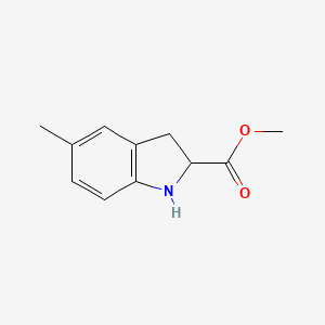 molecular formula C11H13NO2 B8302727 Methyl 5-methylindoline-2(r/s)-carboxylate 