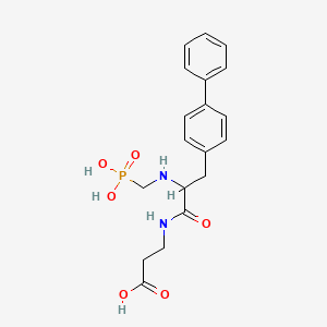 molecular formula C19H23N2O6P B8302760 3-[1,1'-Biphenyl]-4-yl-N-(phosphonomethyl)alanyl-beta-alanine 