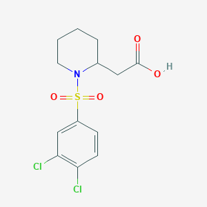 molecular formula C13H15Cl2NO4S B8302787 2-(1-(3,4-Dichlorophenylsulfonyl)piperidin-2-yl)acetic acid 