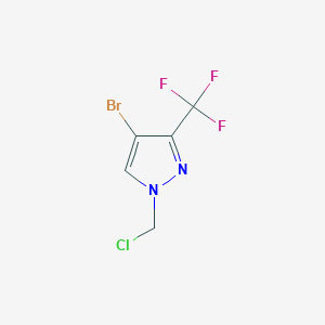 molecular formula C5H3BrClF3N2 B8302801 4-bromo-1-(chloromethyl)-3-(trifluoromethyl)-1H-pyrazole 