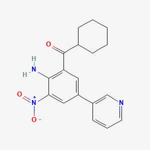 (2-Amino-3-nitro-5-pyridin-3-yl-phenyl)-cyclohexyl-methanone