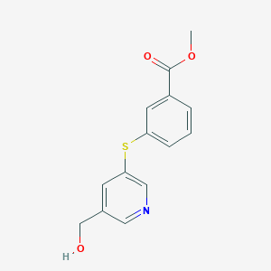 3-(5-Hydroxymethyl-pyridin-3-ylsulfanyl)-benzoic acid methyl ester