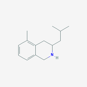 molecular formula C14H21N B8302856 3-Isobutyl-5-methyl-1,2,3,4-tetrahydroisoquinoline 
