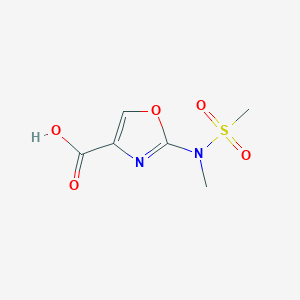 molecular formula C6H8N2O5S B8302865 2-[Methyl(methylsulfonyl)amino]-1,3-oxazole-4-carboxylic acid 
