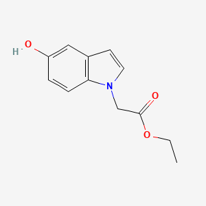 molecular formula C12H13NO3 B8302873 (5-Hydroxy-indol-1-yl)-acetic acid ethyl ester 
