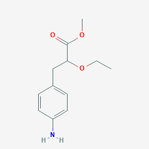 molecular formula C12H17NO3 B8302876 Methyl 2-ethoxy-3-(4-aminophenyl)propanoate 